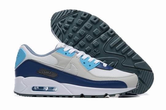 Cheap Nike Air Max 90 Navy Blue Grey Men's Shoes-99 - Click Image to Close